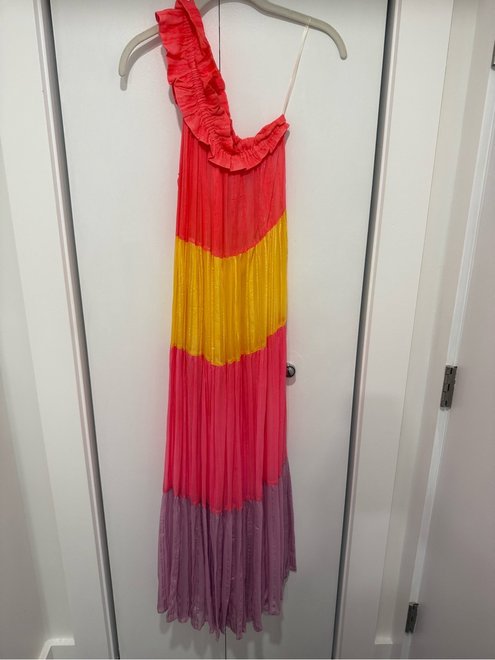 Sundress XS/S Ruffle One-Shoulder Maxi Dress